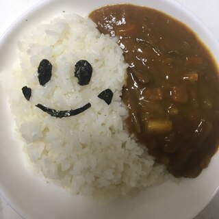 ハロウィン☆お化けカレーライス(^ ^)